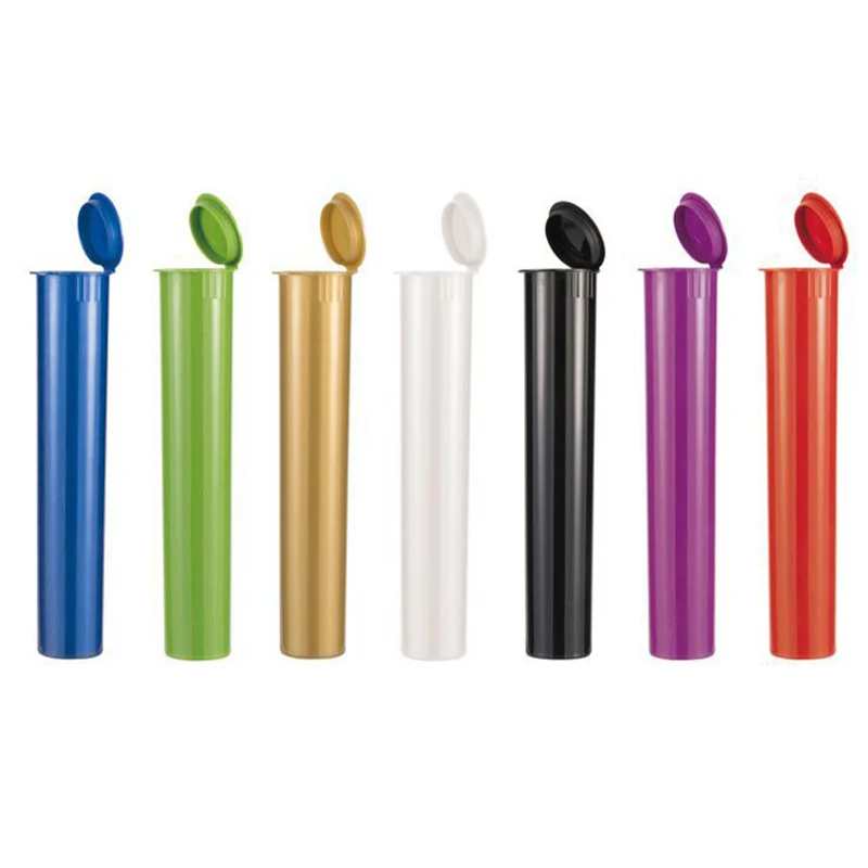 Wholesale customization Pop Top Child Resistance Tubes 13mm Diameter Plastic Tubes 72.5 96 116 120mm