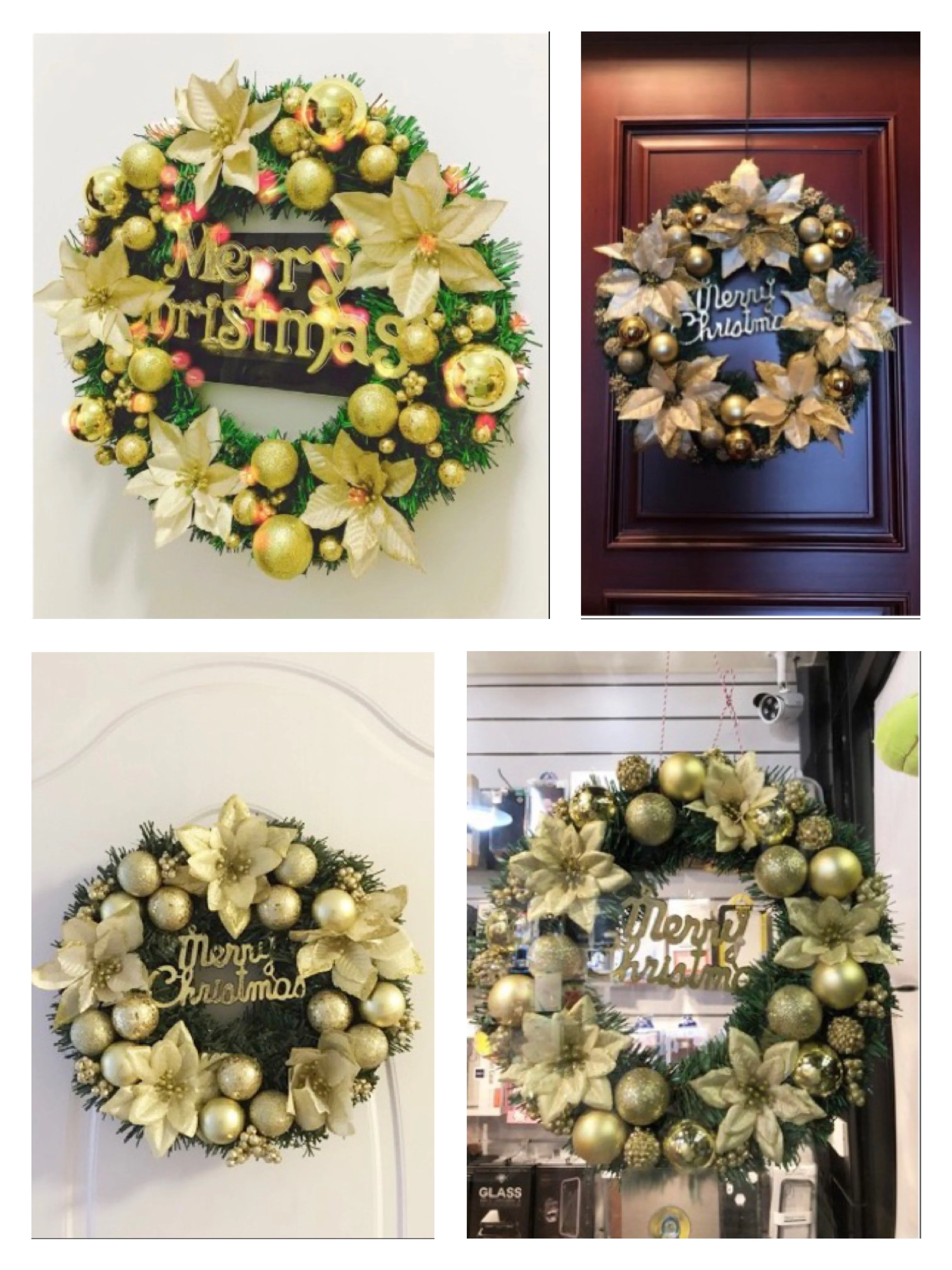 Christmas Decoration Door Hanging Outdoor Home Decor Artificial Christmas Party Wreaths And Garlands