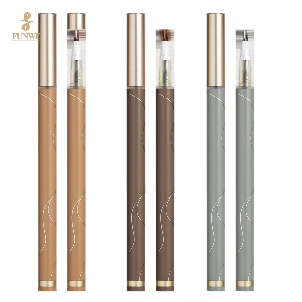 High Quality Matte Black Waterproof Pencil Eye Liner Pen Sweat Resistant Brown Liquid Pen For Woman Eye Make-up