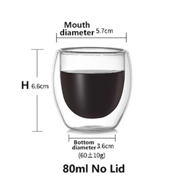 5 унций 8 12 15 22 двухстенные боросиликатное стекло стеклянная крышка чашка с бамбуковой крышкой
