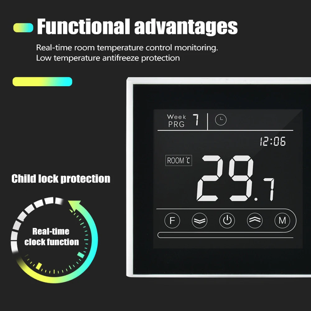 95~240V Alexa Google Home Smart Intelligent WiFi Thermostat Room Electric Water Gas Boiler Floor Heating Temperature Controller