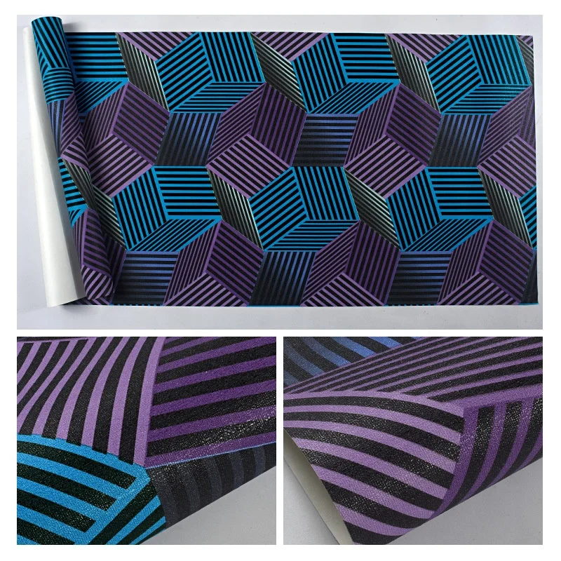 KTV Wallpaper Karaoke 3d Reflective Geometric Pattern Theme Box Background Wall Paper
