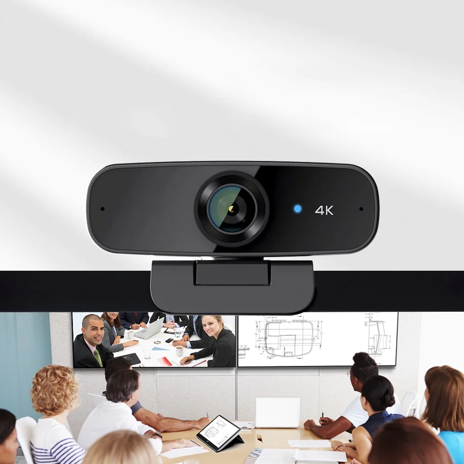 4K UHD видео чат Автоматическое шумоподавление фиксированный фокус коррекция низкой освещенности Plug & Play USB веб-камера Веб-камера 4K