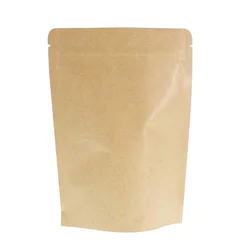 Wholesale Self Standing Kraft Paper Zip Lock Moisture Proof Tea Packaging Bag Pouch