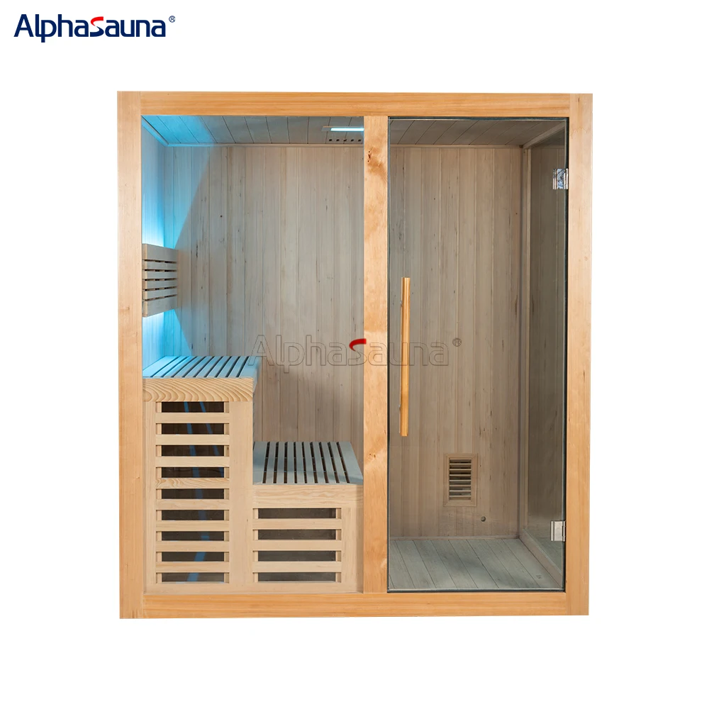 Family Multi-Person Use Double Layer Infared Sauna Room  Double Sided Glass Dry Steam Sauna
