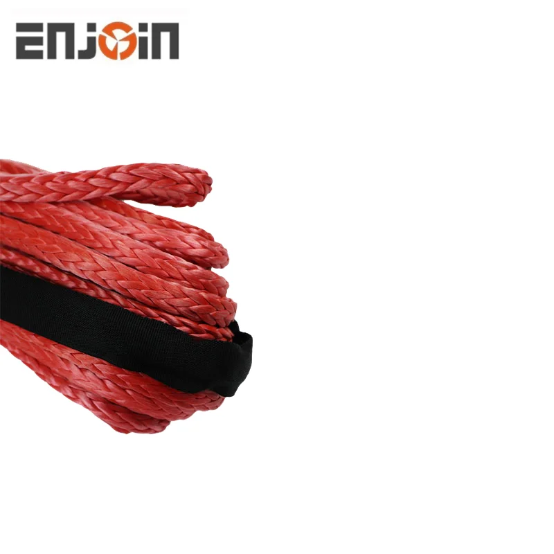 XINQI Synthetic Winch Rope Line Cable Capacity W/Sheath Black - 3 Year Warranty
