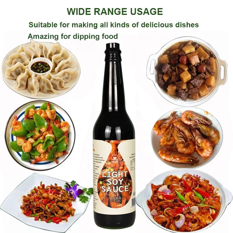 Condiments Factory Competitive Price Wholesale Fermented Seasoning Sauce Brewed Soya Sauces NON-GMO Nature Brewing Soybean Sauce