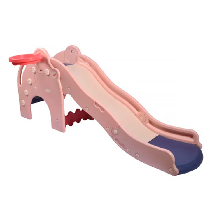 
2021 Great 2 in 1 HDPE Eco-friendly Elephant themed Baby Toy Plastic Playground Slide for Indoor Use Wholesale 