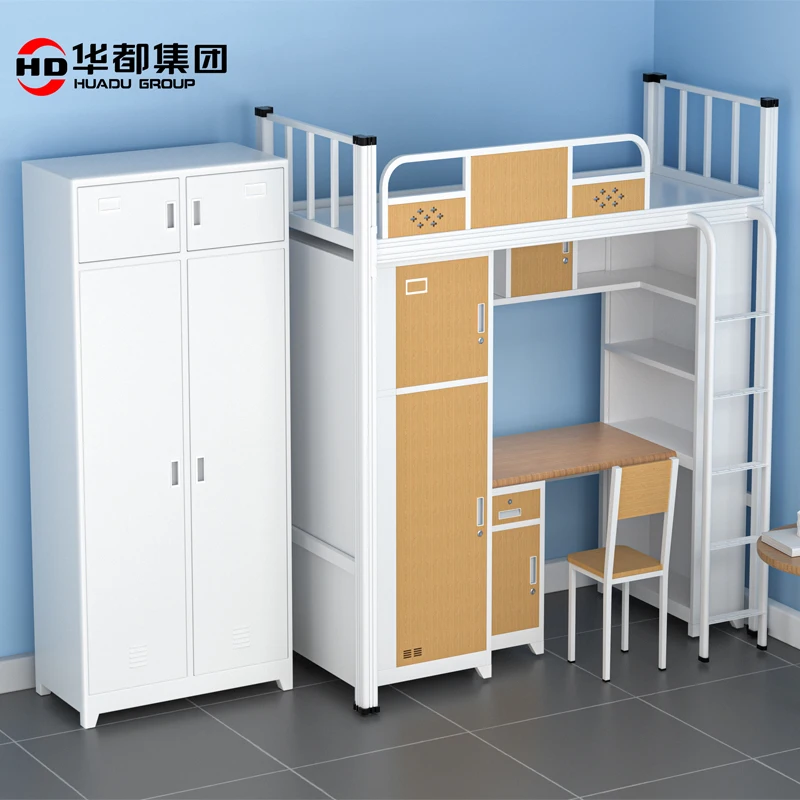 High quality metal frame bunk bed combination bunk bed for college dorm