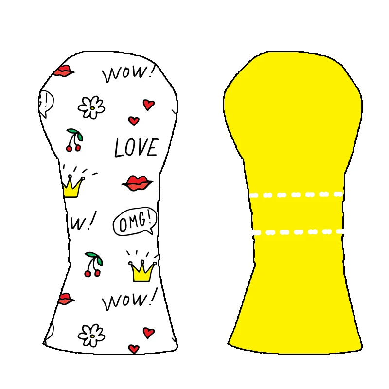 Embroidery golf waxed canvas polyester fabric headcover OEM ODM golf wood driver oversize headcovers