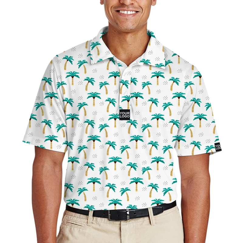 OEM sublimation recycled UPF 50+ golf polo shirt polyester spandex Quick Dry polo shirts