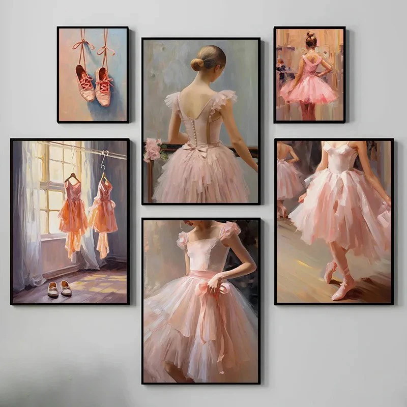 Wall Decorations For Home Giclee Canvas Print Posters Simple Black And White Dance Ballet Paintings Art