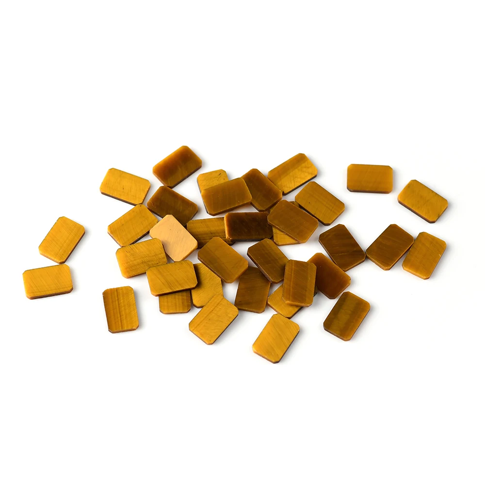 Natural Tiger Eye Stone Cut Size Shape Wholesale High Quality Square Cutting Cabochon Loose Gemstone Tiger Eye Stone