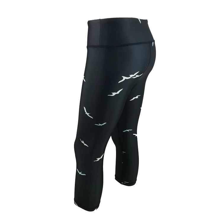 
Middle length Printed Polyester Spandex Womens Leggings Sportswear cheap woman leggings 