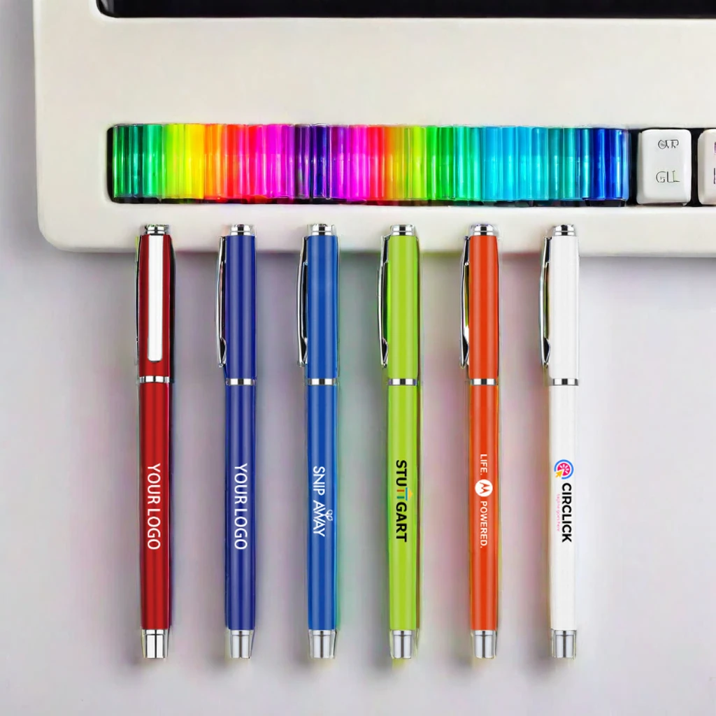 Wholesale Custom Logo Metal Gel Pens Promotional Ballpoint Pens with Customization
