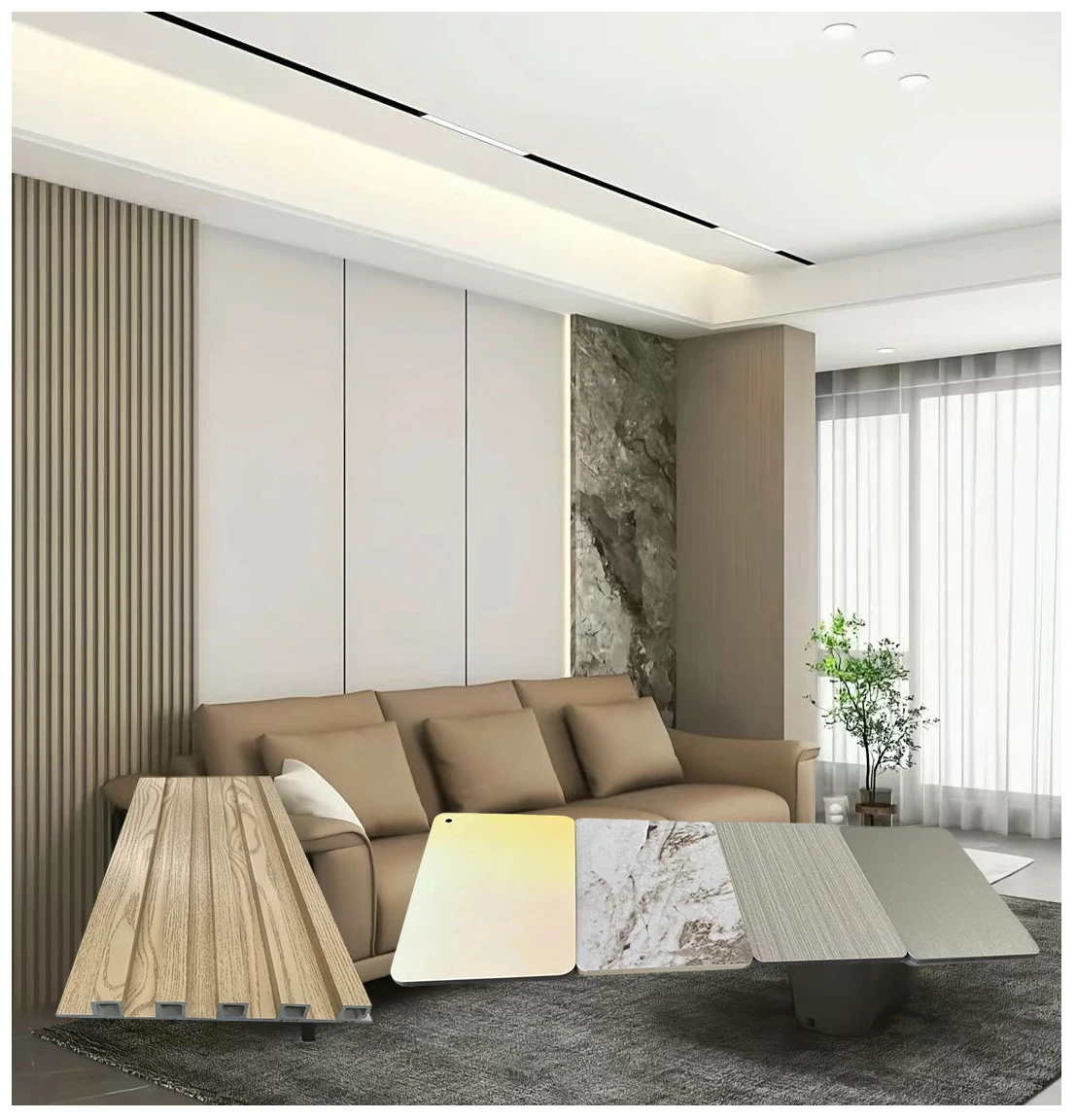 bamboo charcoal Metallic Indoor wall decor Cladding High Quality interior wall panel wood veneer board