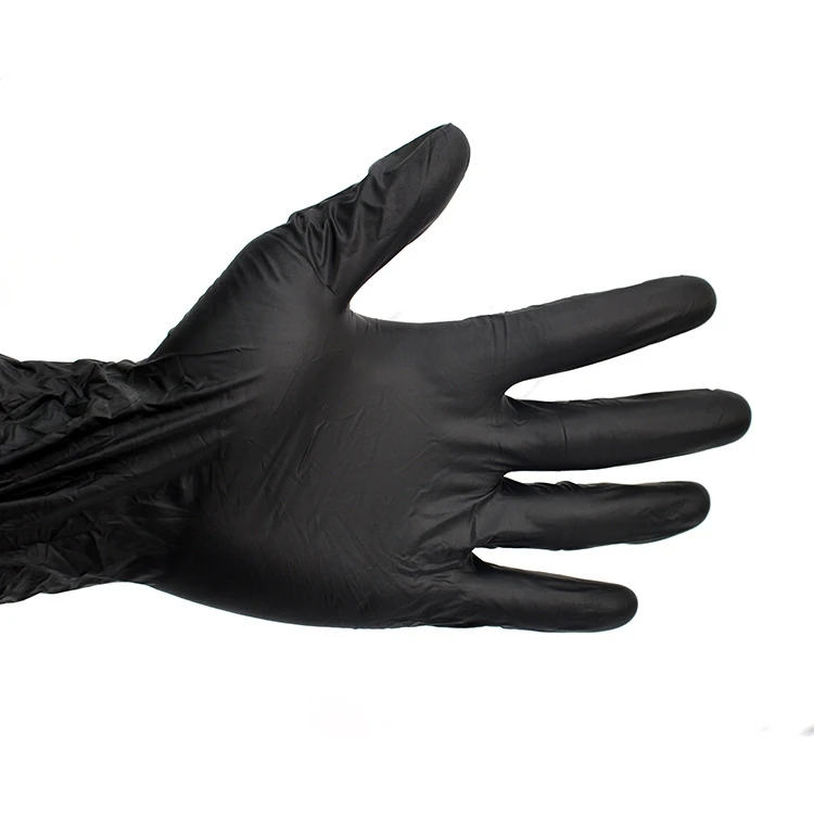 Wholesale Barbershop paper boxes Black rubber gloves beauty salon Ironing dyeing care gloves hair styling tool