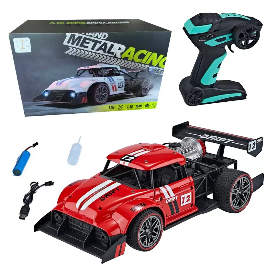 Kouyikou  juguetes para los ninos 2022 2.4G alloy high speed radio remote control car with lighting for children