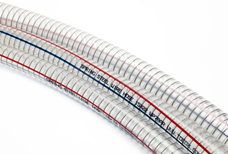 Clear Steel Wire Reinforced Spiral Suction Hose Pipe Transparent Pvc Spring Hose