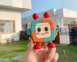 Custom Logo Silicone Protective Headphone Case Cute Navy Blue Soft Silicon Case Protector For Airpod  Case