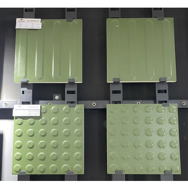 Premium quality green color verde color of Square Flooring Guide  Foshan Ceramic Blind Brick Safe Tactile Tile
