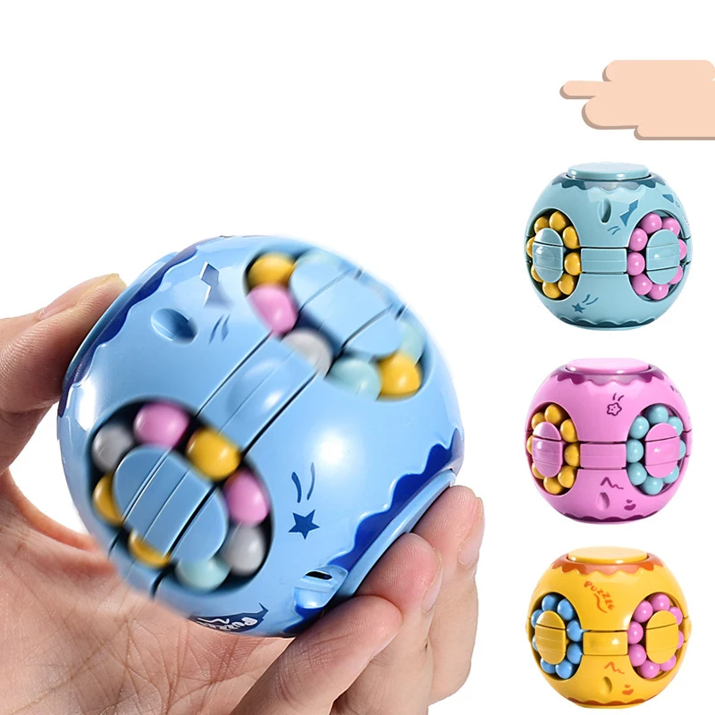 New Magic bean Cube Fingertip Top Toy Spinning Magic Decompression Game Kids Rotating Magic Bean Puzzle Toy