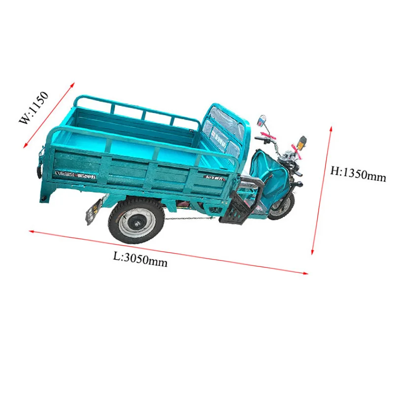 Hot Selling Three Wheel E-Bike Adult Tricycle Motorcycle Truck Heavy Load 3 Wheel Electric Vehicle Drift Trike Motorized
