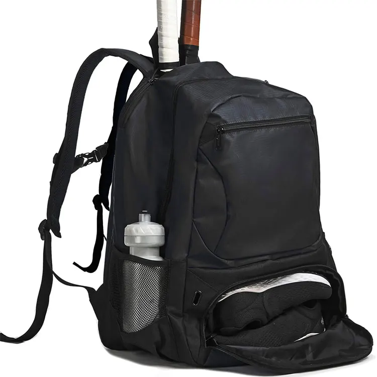 Backpack padel 20inch padded compartment polyester padel tennis racket backpack with shoe pocket