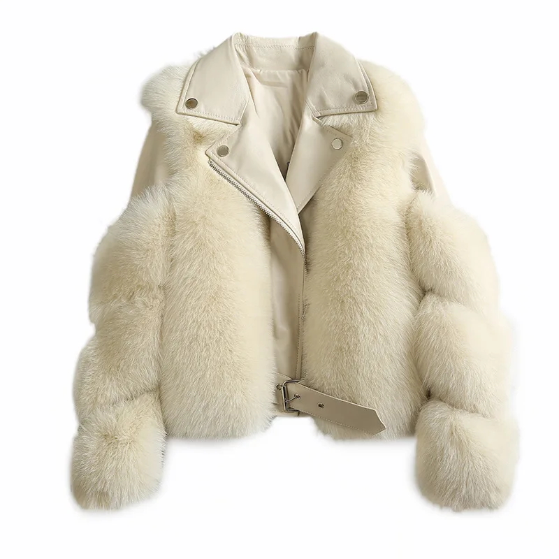 Trendy Crop Fur Jackets High Quality Womens Clothing Winter Clothes Fox Fur Jacket Faux Fur Coat For Women
