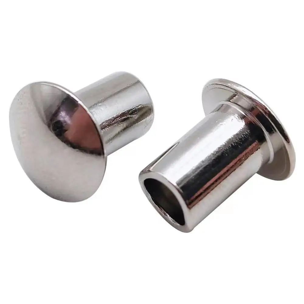 China Manufacturer Rivets Pan Flat Head 3/8 3/16  Semi-hollow Semi-tubular Rivets Aluminium Stainless Steel Semi Tubular Rivet