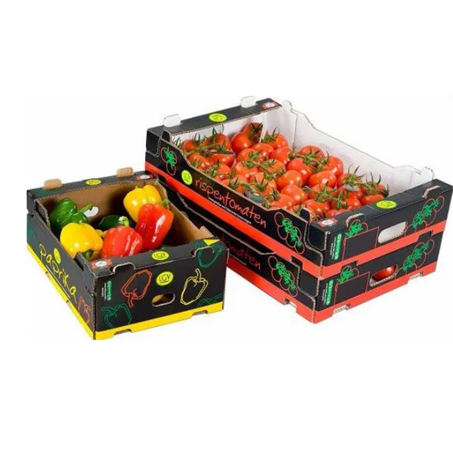 custom fruit cardboard packaging carton box for mango/apple/dates/banana
