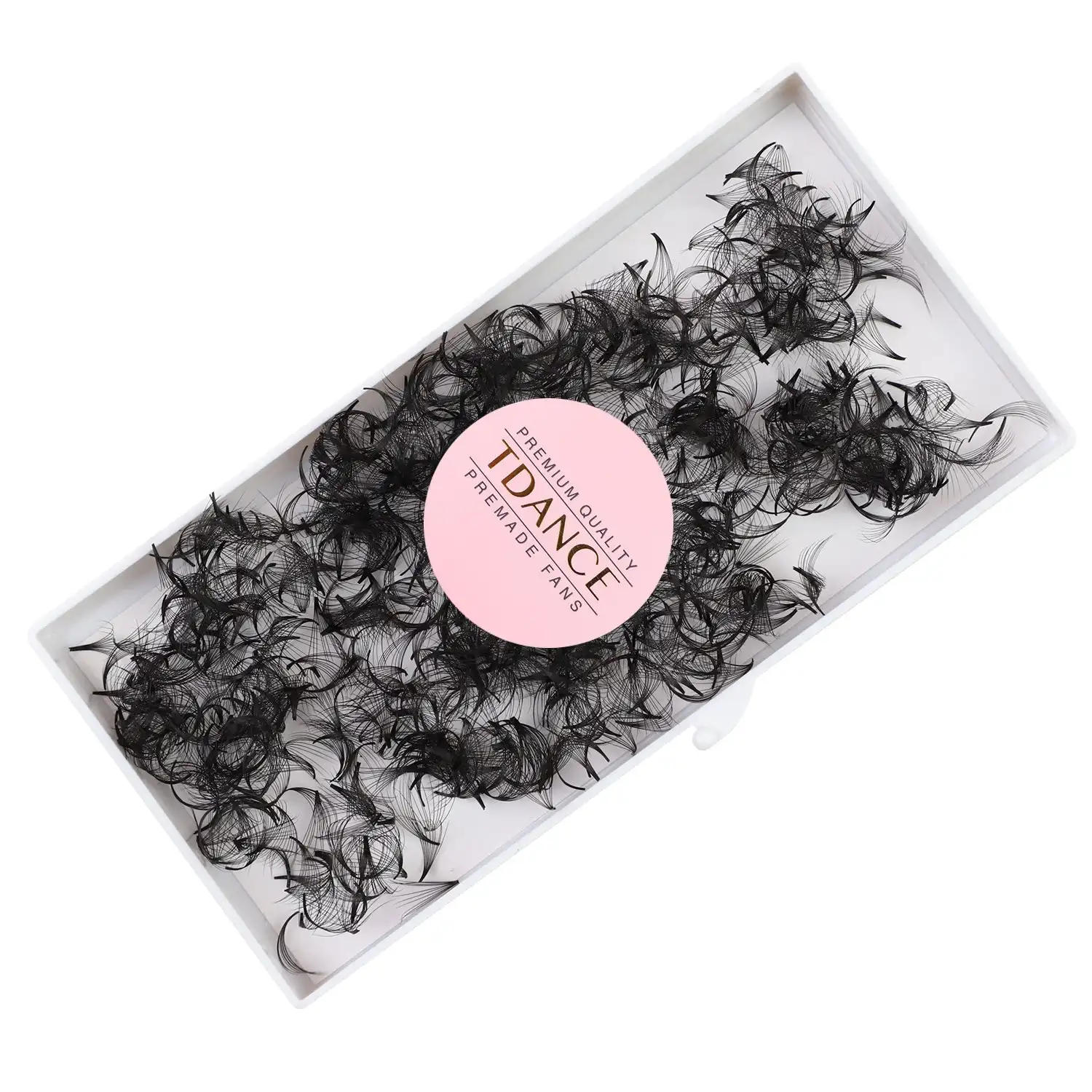 OEM Private Label Lashes Tray for Premade Loose Fan Lashes Wispy Loose 1000 Pre Made Fans Eyelash Natural Long from 8mm to 18mm