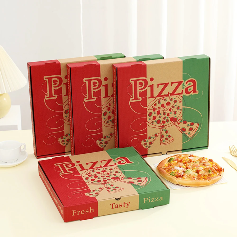 Chinese Direct Factory Cheap Pizza Box Corrugated Pizza Packing Box Logo Print 40x40 Box For Pizzeria