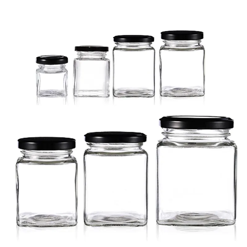 Custom Logo Honey Jar All Kinds Of Models Clean Honey Glass Jar 50ml 80ml 100ml 200ml 280ml 380ml 500ml 730ml Storage Jar