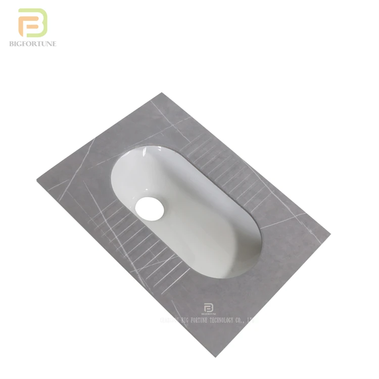 New Arrival Customized Latest Design Shower Room Squatting Pan Gray Squat Pan for Sale