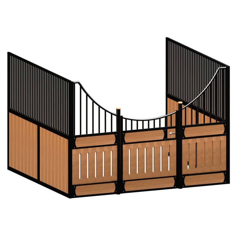 Горячая оцинкованная стальная рама используется для лошадей переносные конные стойла с крышей 1