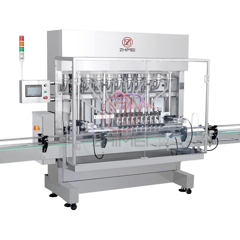 ZHIMEI  Straight Line Piston Lotion Gel Cream Perfume Paste Filling Fully Automatic Machine For Cosmetics Detergent Toothpaste