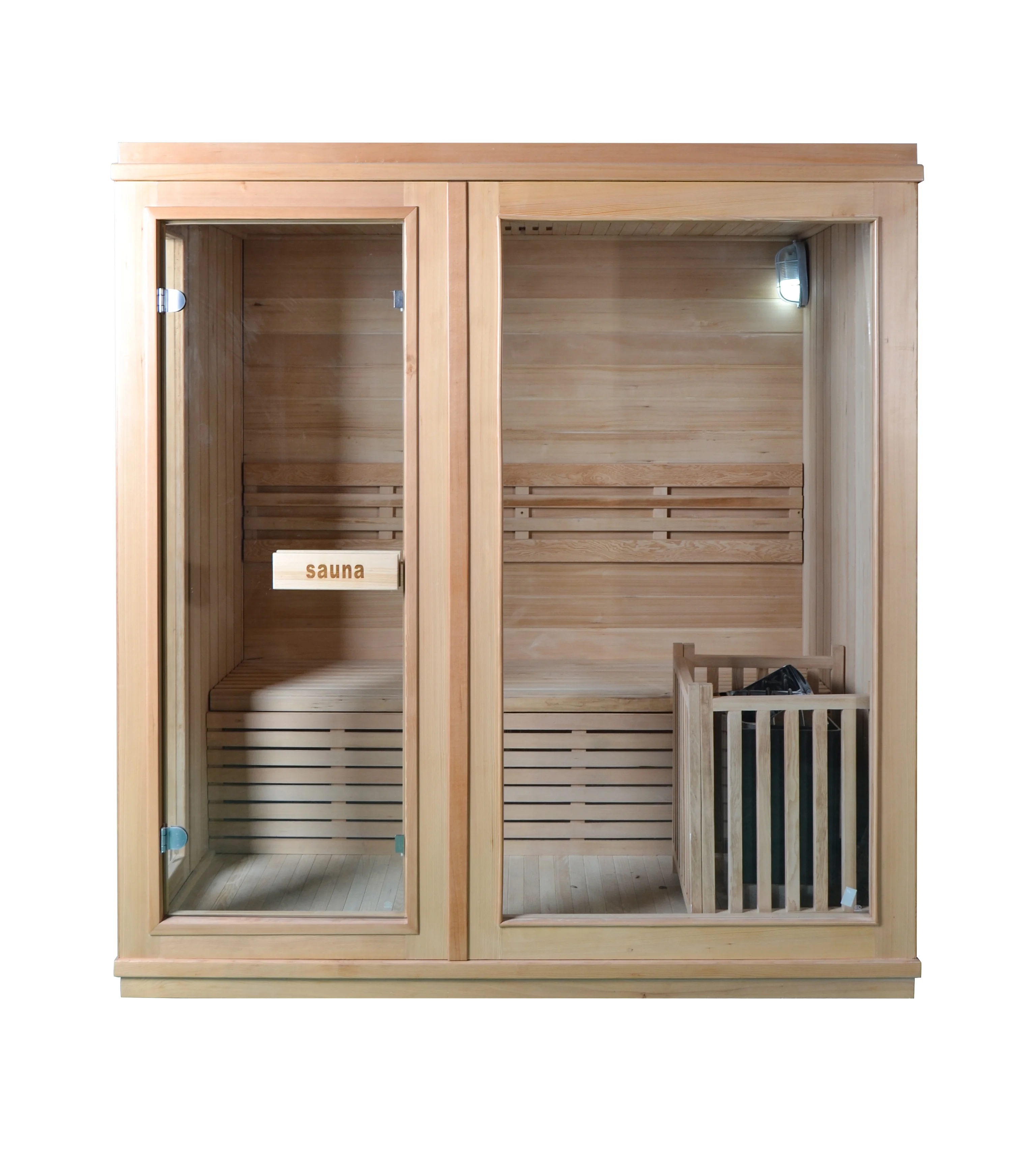 sauna source Indoor wooden sauna box, traditional style dry steam sauna rooms