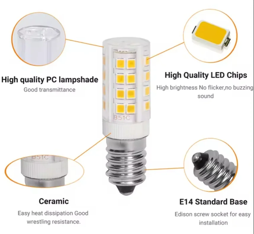 3000k 4000k 6000k G4 G9 E14 110v 220v Ac/dc12v 24v Smd Led Corn Bulb Pendant Chandelier Lamp Cooker Hood Light Halogen Bulb