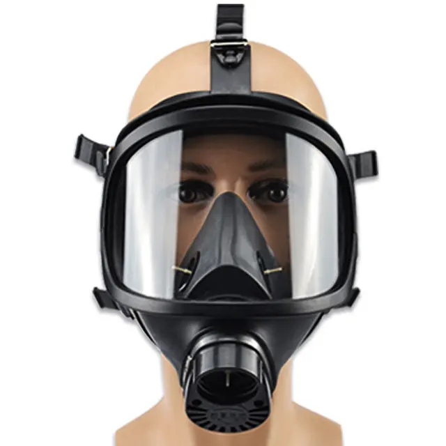 reliable quality all-purpose MF14 self-breathing rubber large view full face gas mask for worker