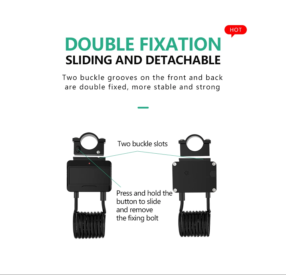 Stable Sliding And Detachable IP66 Blue Tooth Connection Fast Unlock Bike Anti-theft Auto Cable Lock Bicycle Safety Cable Lock