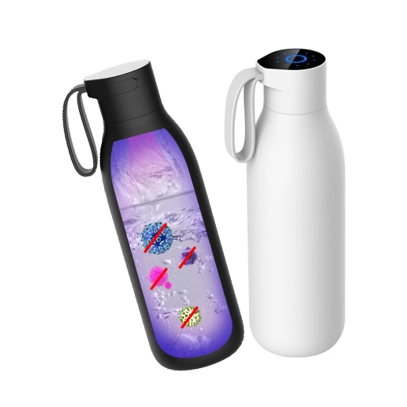 750ml Stainless Steel Large Capacity Reusable Heat Preservation Smart Uvc Water Bottle