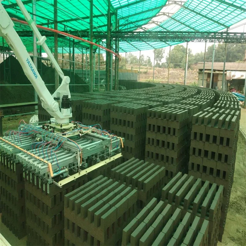 New Condition Clay Brick Block Stacker Palletizer Equipment Stone Robot with Clamping Arm