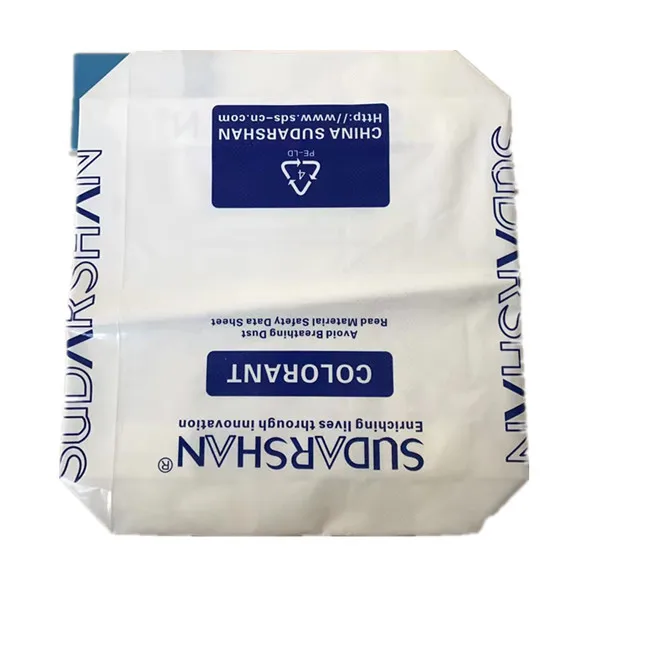 
China commercial costume plaid pp plastic woven laminated flour cement super bags sack 25kg 