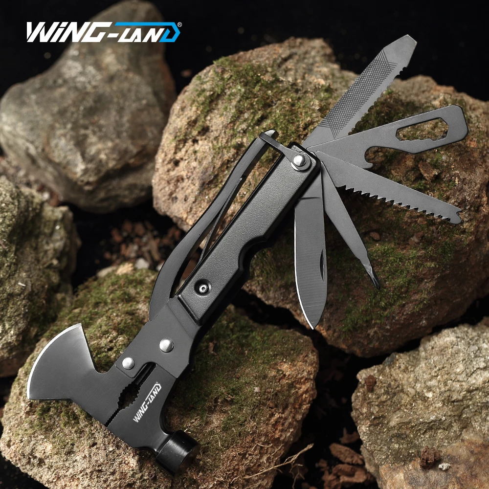 15in1 Multi tool Axe Hammer Multitool Pliers Knife Blade Screwdriver for Outdoor Camping Hiking