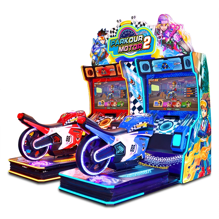 Factory Coin Operated Amusement Park Zone Driving Arcade Motorcycle Racing Parkour Motor II (DX) Game Machines