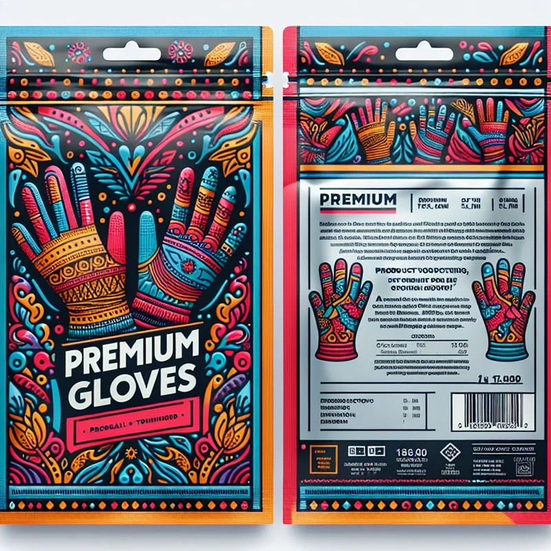 Recyclable Matte Black Flexible Daily Life Packaging Pouch Laminated Plastic Customized Stand Up Zipper Gloves Packaging Bags