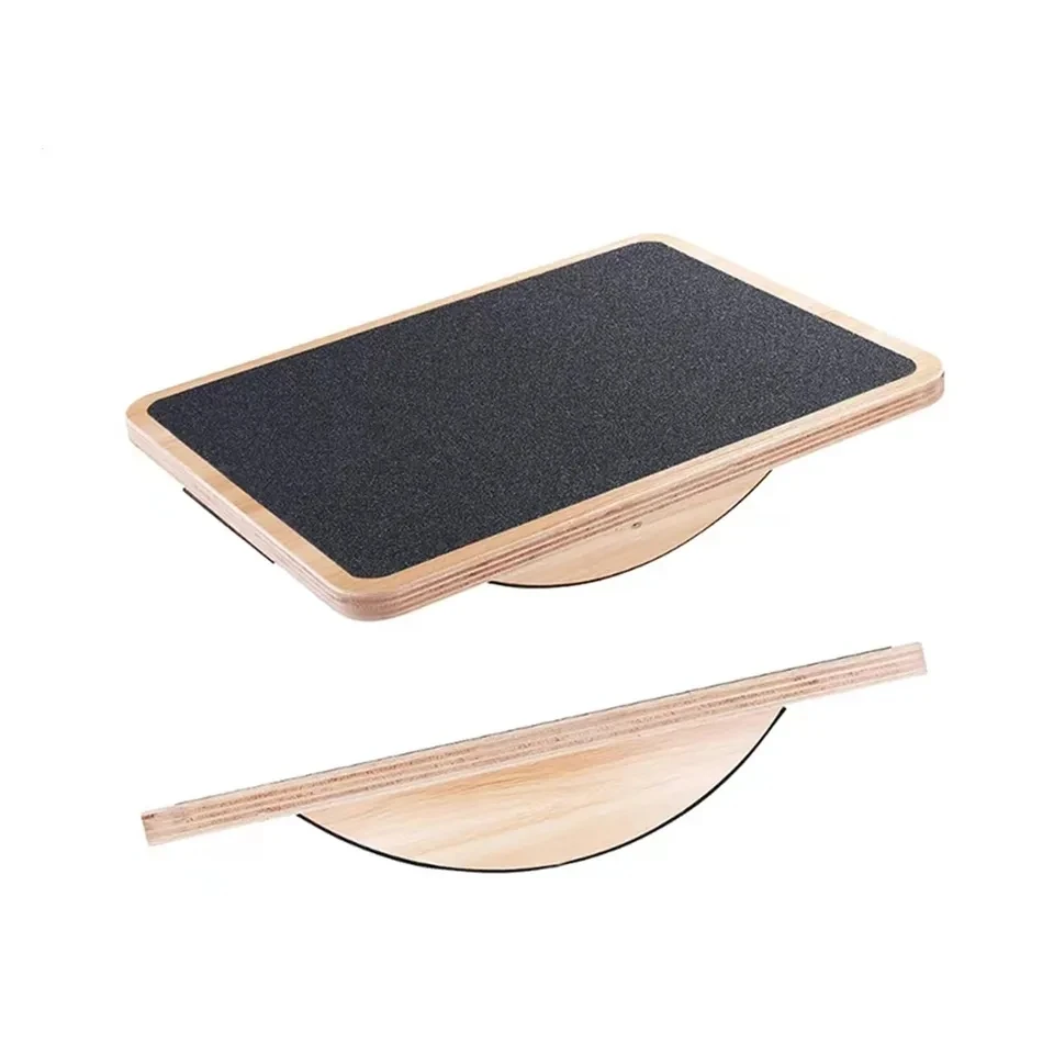 Professional Anti-slip Square Wooden Balancing Game Fitness Equipment Foot Arch Trainer Wooden Balance Board