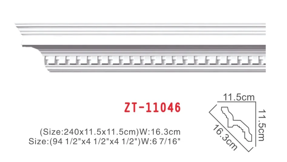 PU decorative foam cornice moulding for interior decoration