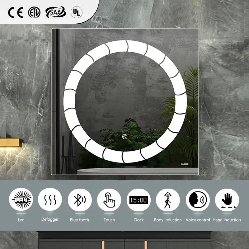Customized Smart Led Bathroom Mirror With Led Light Mirror Touch Sensor Switch